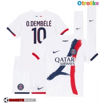 Otroške Nogometnih dresov Paris Saint-Germain Ousmane Dembele #10 Gostujoči 2025-26 Kratki rokavi (+ hlače)